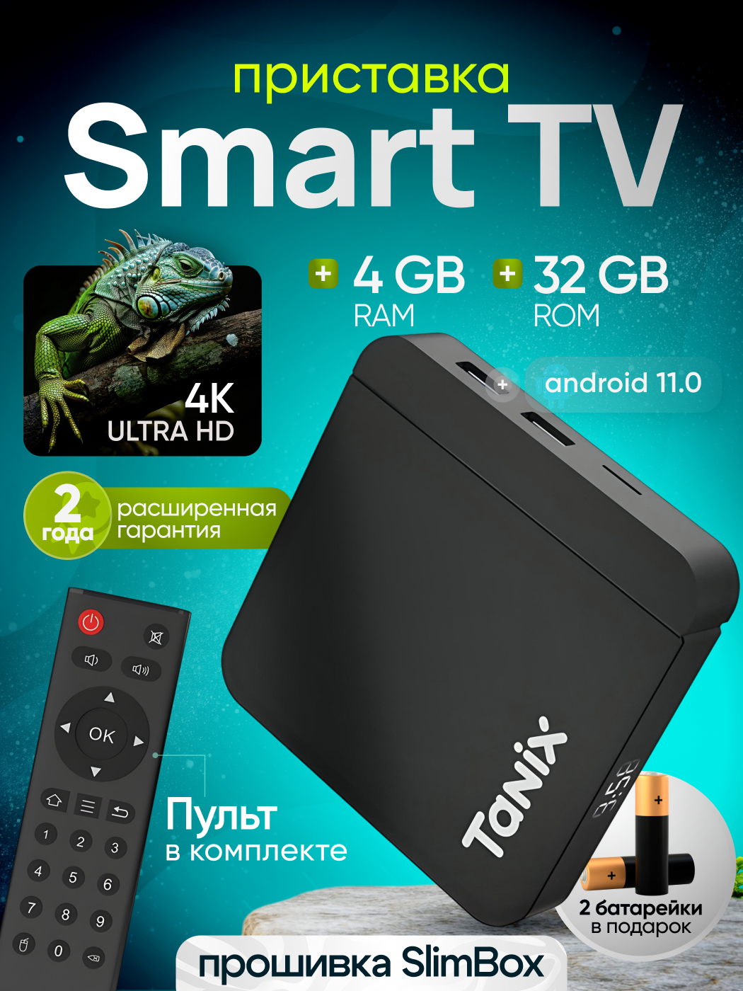 Смарт приставка Tanix W2